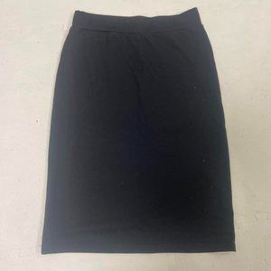 Black/thin denim skirt